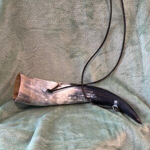 Authentic Viking Drinking Horn with Strap